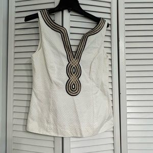 Lilly Pulitzer White Tank Top - Size 8